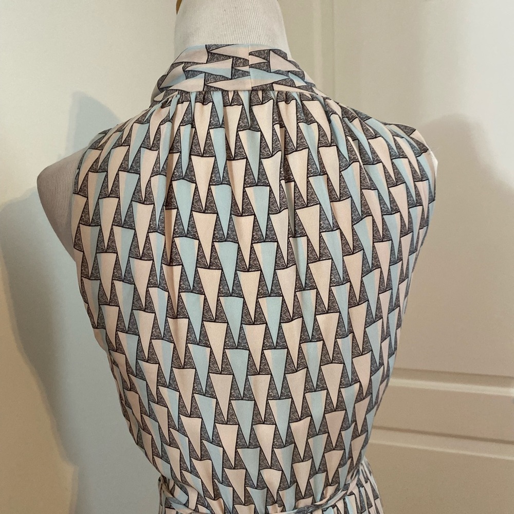Rebecca Minkoff Geometric Print Silk Wrap Dress Size 4 - Picture 5 of 8